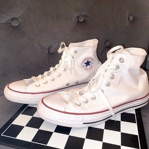 Never Worn Converse Unisex White High Top Shoes - Men’s 7 : Women’s 9